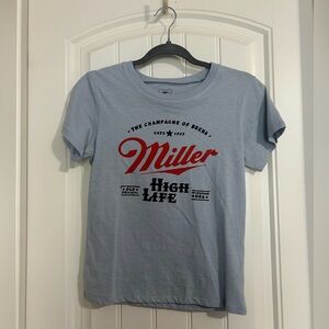 Blue “Miller High Life” Baby Tee